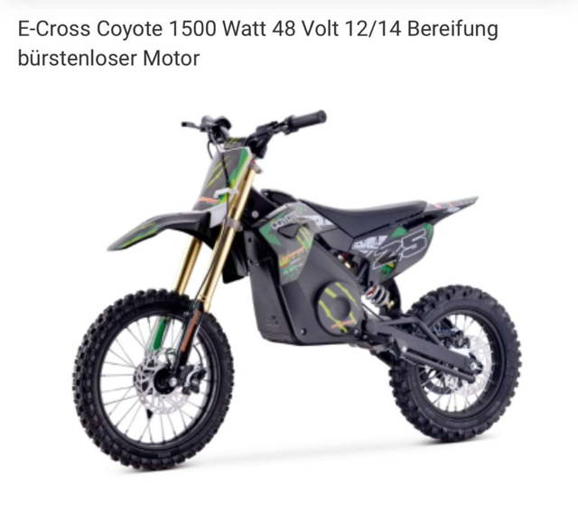 E-Cross Coyote 1500 Watt Motocross