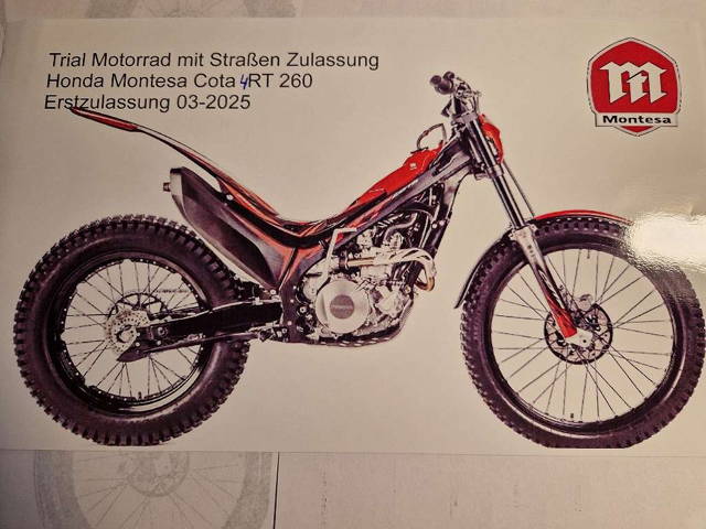 Honda Trial Motorrad mit Straßenzulassung Honda Montesa Cota 4RT 260 Trial