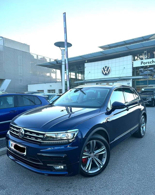 VW Tiguan R-Line 2.0 TDI 4M Highline LED STHZ KAM ACC AHK + SUV / Geländewagen
