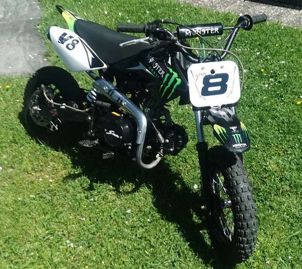 Apollo DirtBike MiniCross PitBike Apollo 86ccm 4 Gang Semi Automatik Motocross