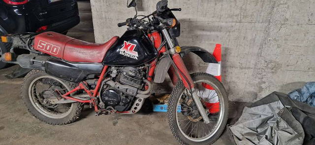 Honda XR Honda XL500R schwarz Vintage Oldtimer Enduro