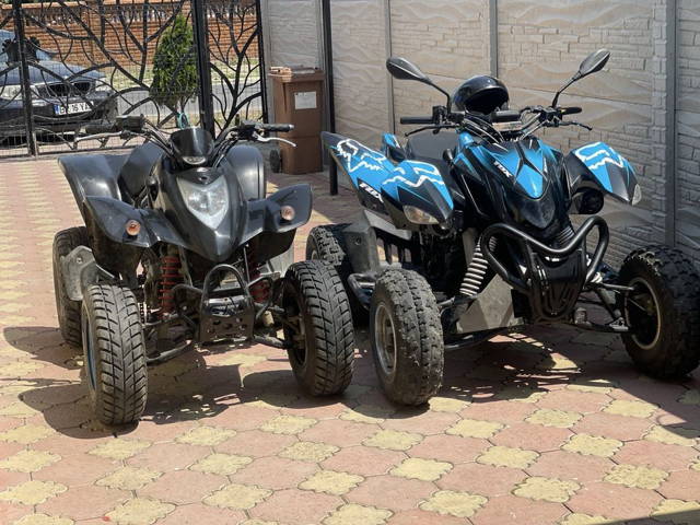 kymco kxr250 cel negru  triton 250 albastru