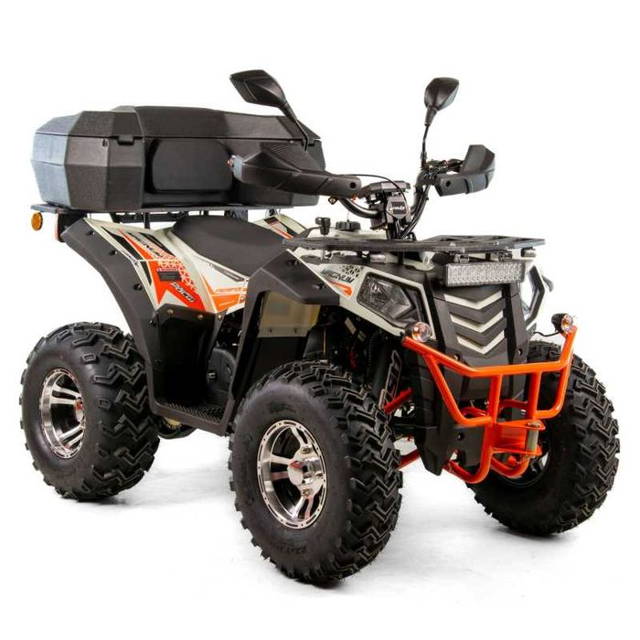 ATV Asix Magnum 200cc, roti 10 inch,inregistrabil T3B,alb/portocaliu