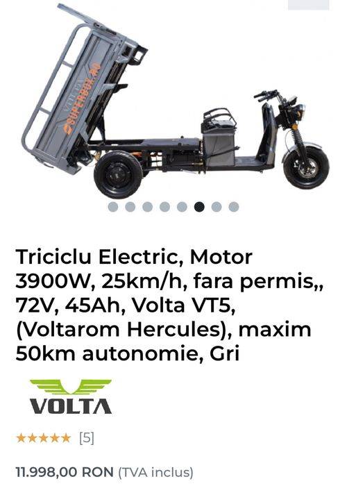 VOLTA Triciclu / Tricicleta electrica VOLTAROM