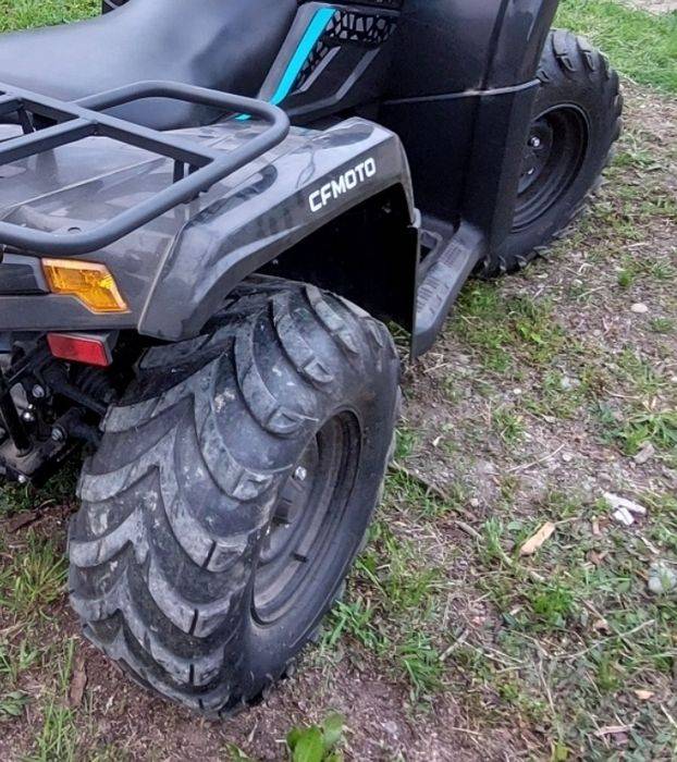 Set 4 jante atv de tablă r12 + cauciucuri cst