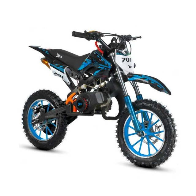 Mini Cross XTR 701, 50cc, 2 timpi, pornire sfoara, 10 inch, albastru