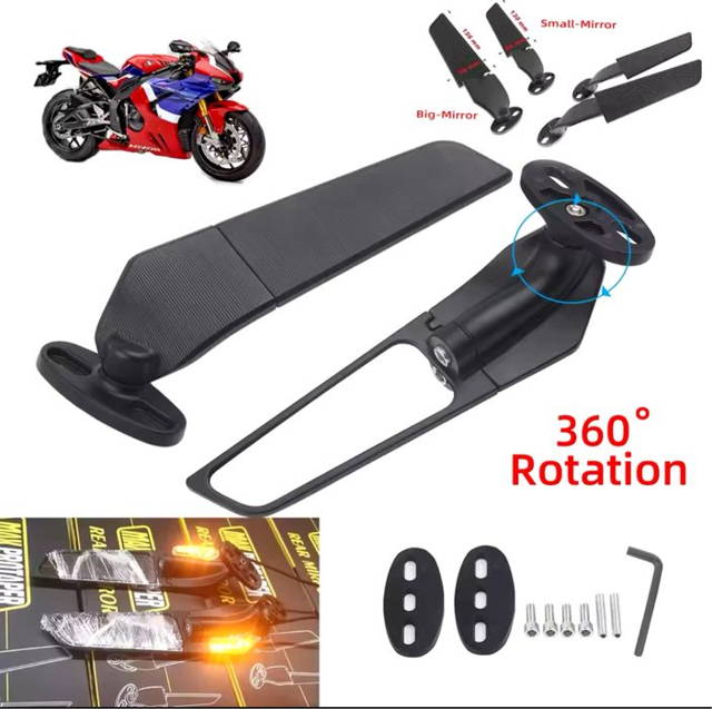 Oglinzi moto universale racing aripi / aerodinamice / wings Honda Yam