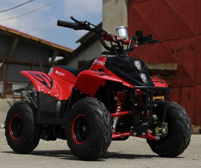 ATV electric ECO Bigfoot 800W 36V cu Baterie Detasabila #Rosu