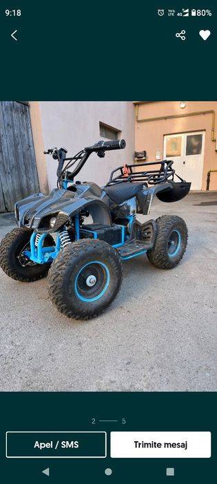 Vând Atv electric de 1200w 48v. 3 viteză la cheie