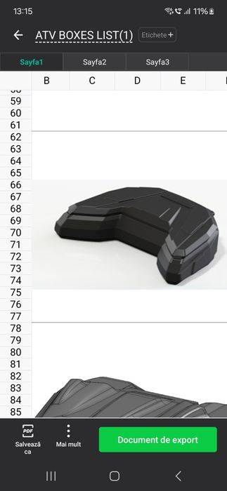 Cutie spate atv CF Moto 120 L