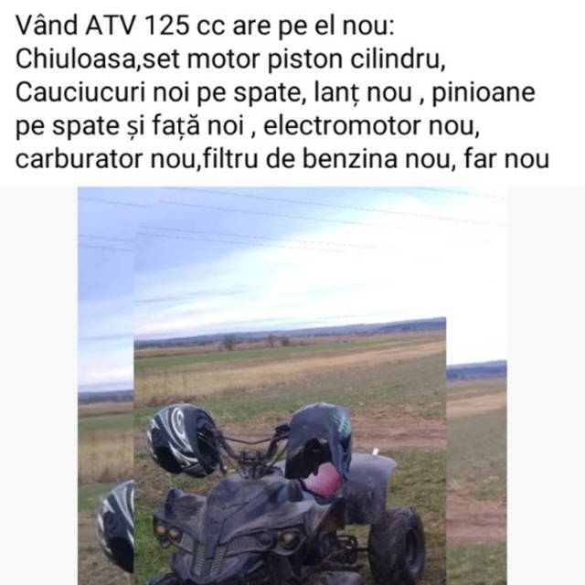 Vând atv 125 cc .