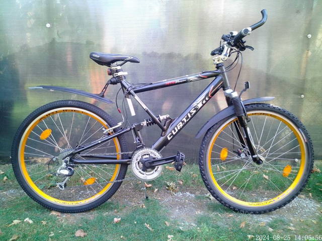 Mountain bike Curtis, dubla suspensie, cadru aluminiu, 24 viteze