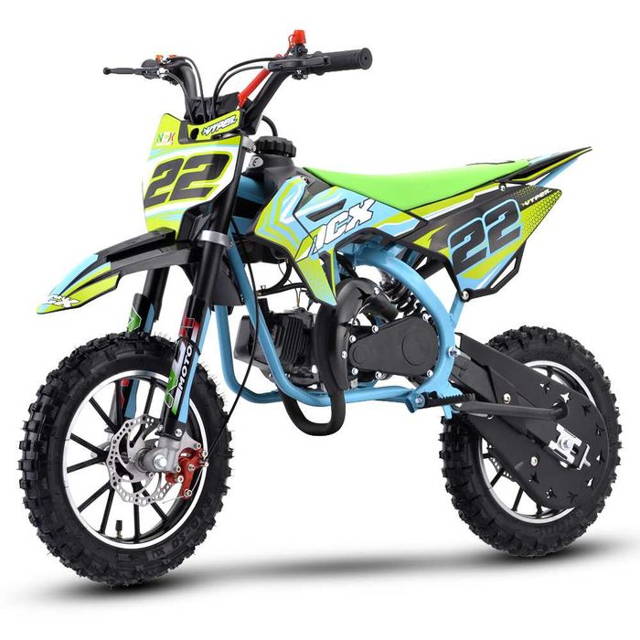 Motocicleta cross copii NCX Vyper Evo Race Pro 10/10 verde/albastru