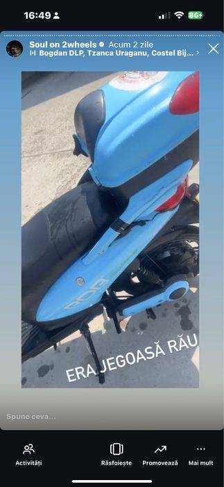 Scuter electric fara permis modificat acte la zi