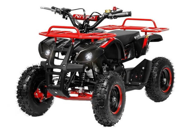 Mini ATV electric NITRO Torino Deluxe Quad 800W 36V #Rosu