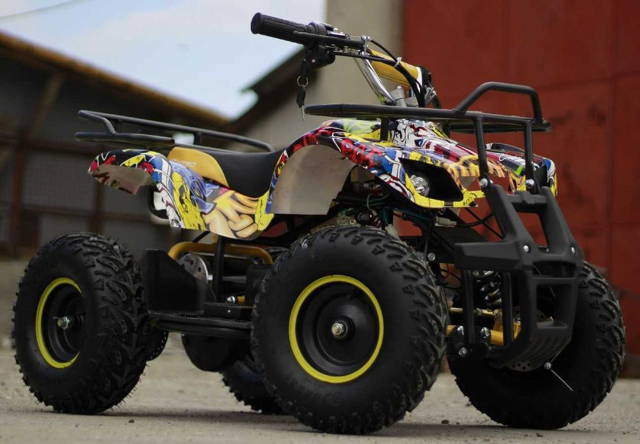 ATV electric pentru copii NITRO Torino 800W 36V Grafiti #Yellow