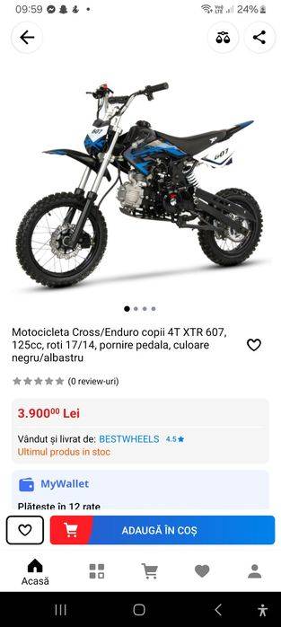 Vând motocross pentru copii,125cc,folosit foarte puțin