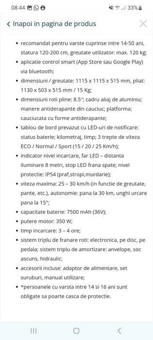 Trotineta electrica