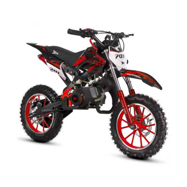 Mini Cross XTR 701, 50cc, 2 timpi, pornire sfoara, 10 inch,negru/rosu