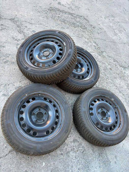 Set jante/roti tabla 5x112 R16 cu 3 anvelope iarna, Mercedes,VAG