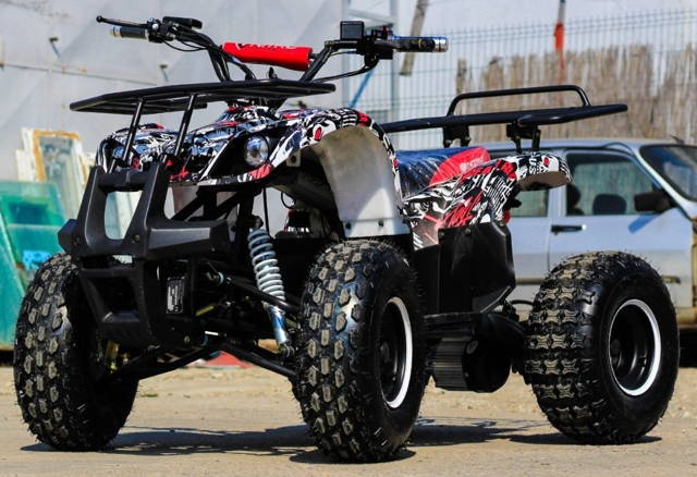 ATV electric Nitro Eco Toronto 1000W 48V Grafiti-ALB cu DIFERENTIAL