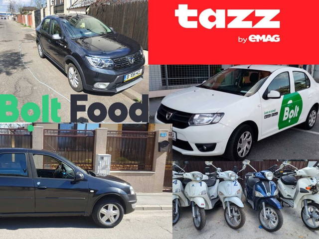 Inchiriere Masini - Scutere. Flota Uber / Bolt- Tazz  Bolt Food