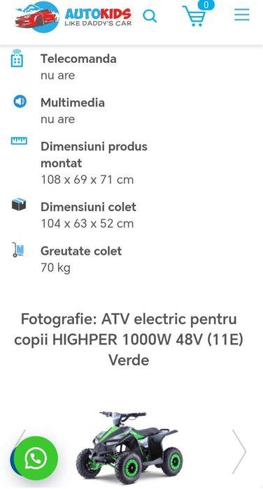ATV electric copii
