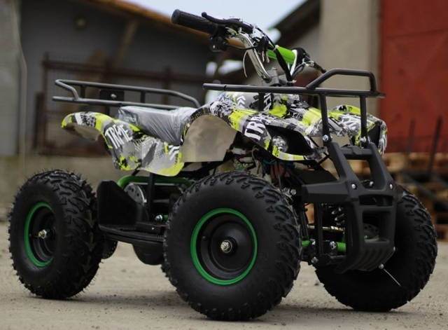 Mini ATV electric pentru copii NITRO Torino Quad 1000W 48V #Verde