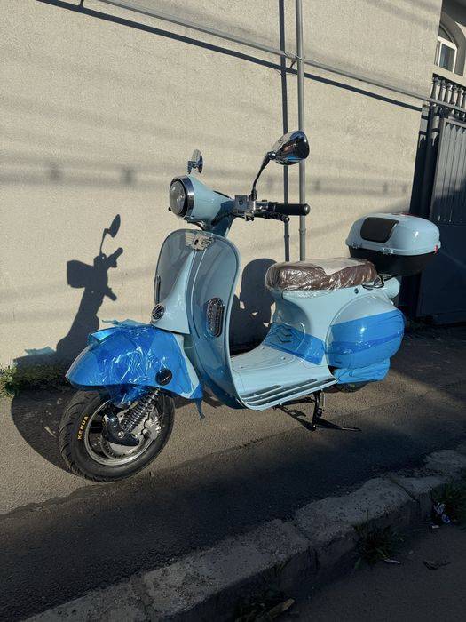 Scuter Electric 3000w Classic Retro Blue