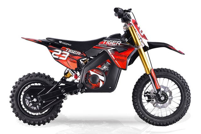 Motocicleta electrica Eco Tiger 1300W 14/12 48V 14Ah Lithiu #Rosu
