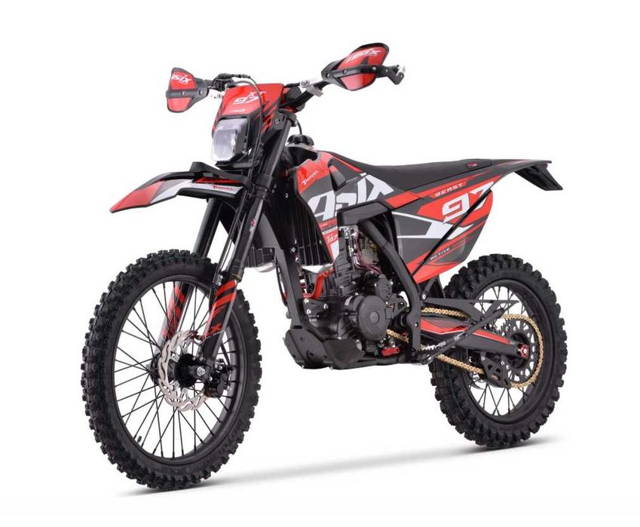 Motocicleta Cross/Enduro Asix XT97, 300cc, roti 21/18", negru/rosu,