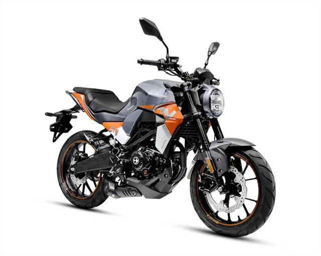 Motocicleta Barton Naked 125cc, culoare nergru/portocaliu