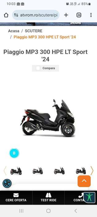 Piaggio mp3 300 sport 2024 mai, ca nou!