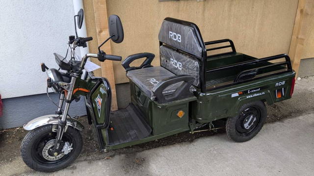 Triciclu electric fara permis L-KLASS, nou, limitat la 25km/h,1350W