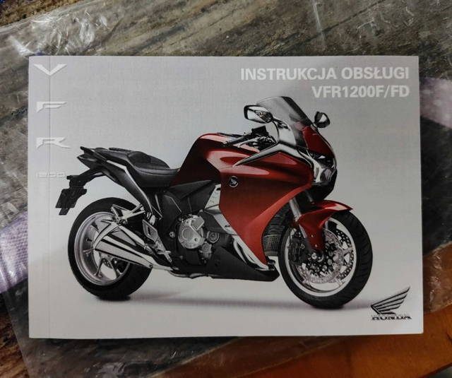 Oryginalna instrukcja obsługi Honda VFR1200 F/FD