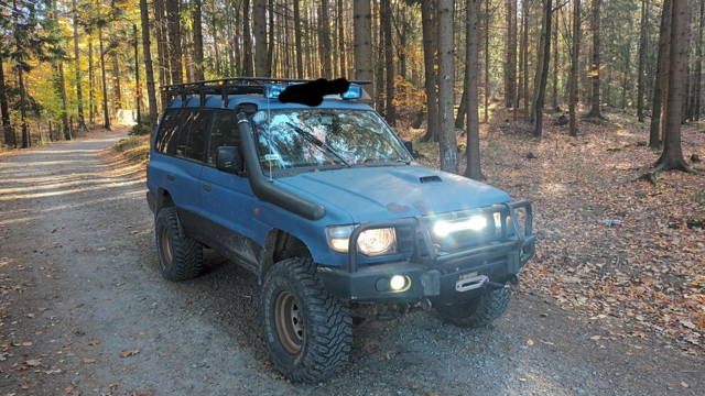 Zamiana-Pajero Long 7osób 4x4-Przeprawówka-Offroad-Klima-Webasto-Skóra