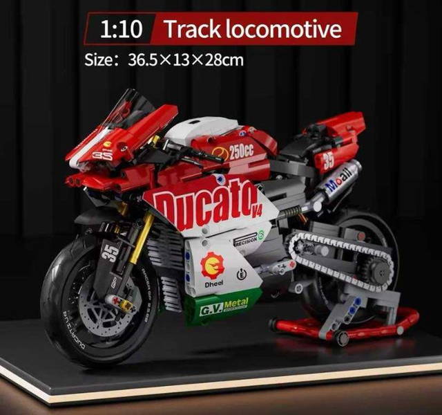 Klocki wzór LEGO Ducati Panigale V4 Motocykl Prezent Wyścigowy Hit