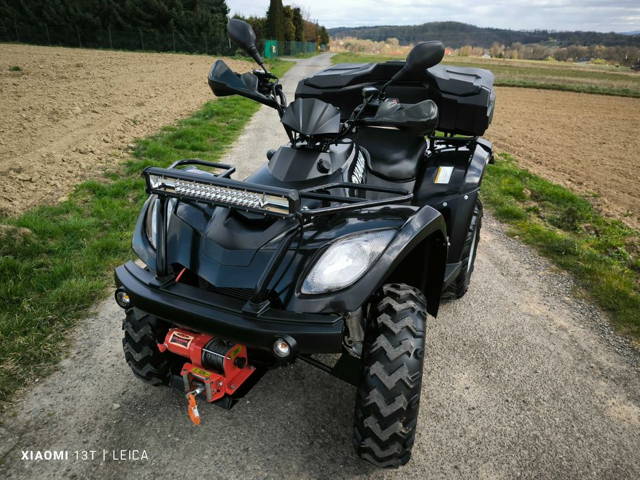 Quad LINHAI 300cc PRZEBIEG 2300KM + kufer/pług śnieżny/kabina (YAMAHA)