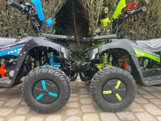 QUAD 50 cc Pelikan Raven M14 Duża Rama XL Oparcie Ledy Duże Koła  Raty