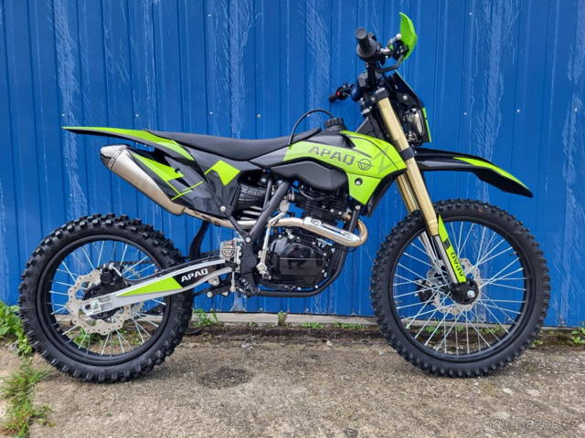Pitbike APAQ PRO MAX 300cc E-START + svetlo zelená