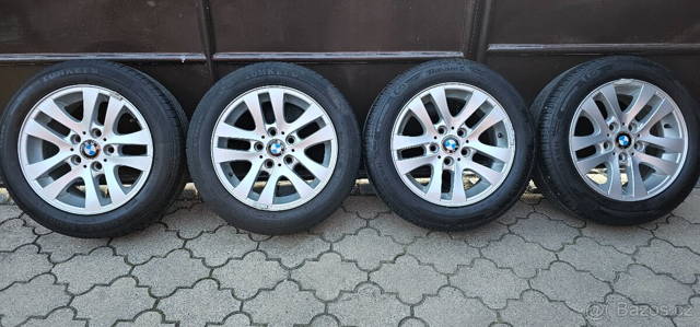 Originál alu BMW 3 5x120 205/55 R16 letní pneu 8mm