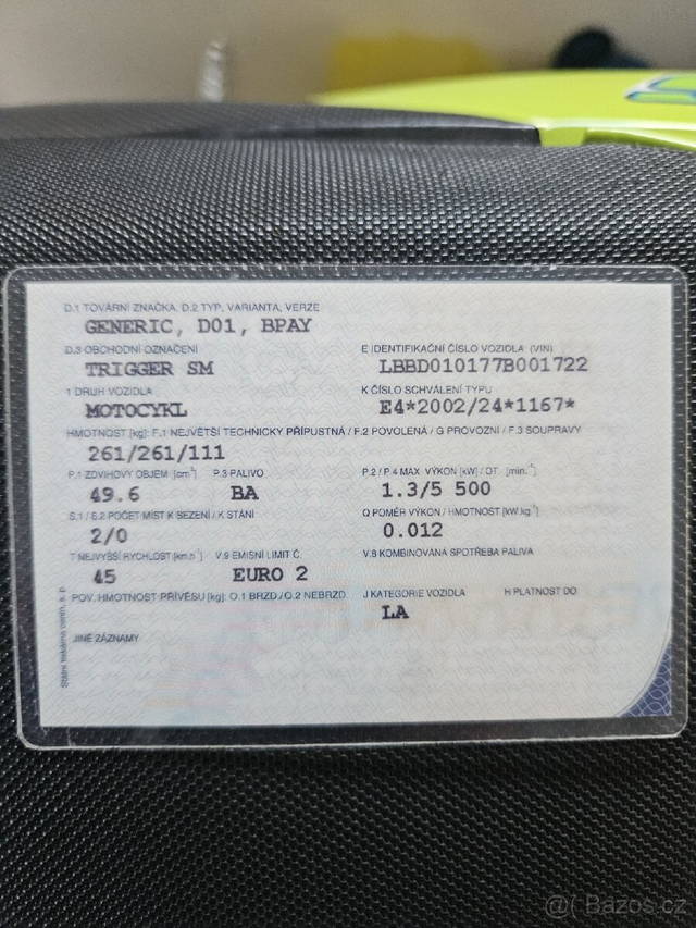 Prodám Generick Trigger 50ccm r.v.2008