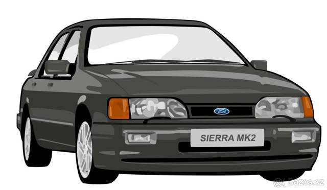 Ford sierra mk2 čelní sklo zelené