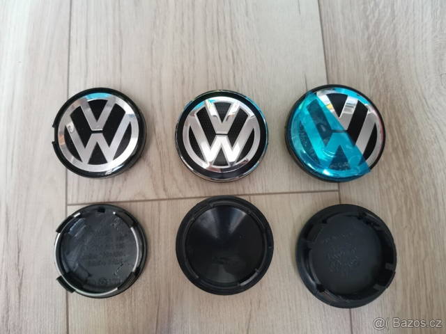 Středové pokličky logo Volkswagen 6NO601171 3B7601171