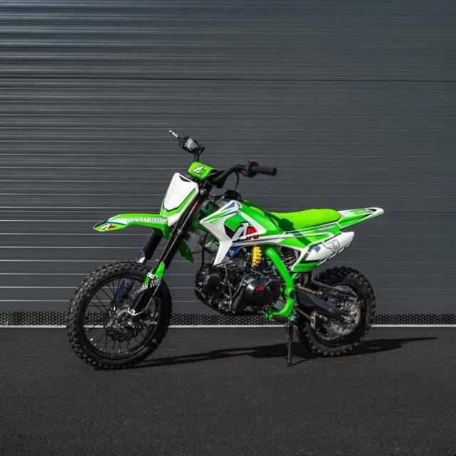 Pitbike Leramotors Thunder 125, poloautomat, 14/12, zelená