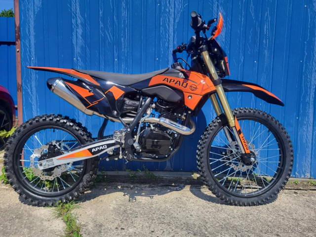 Pitbike APAQ PRO MAX 300cc E-START + svetlo oranžová