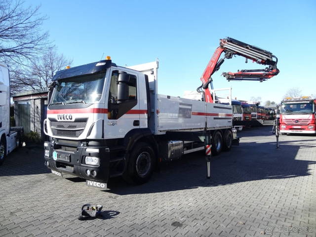 Iveco Stralis 420 - 6x2 – Valník + HR-Fassi F335 – EURO 6