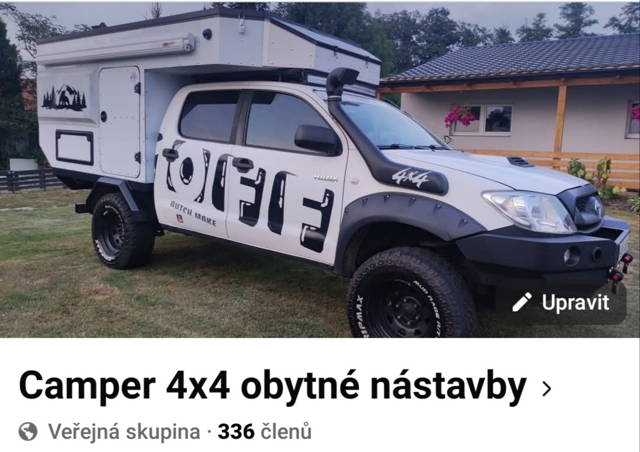 Toyota Hilux camper offroad obytné obytná nástavba