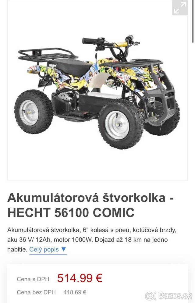 Hecht elektrická štvorkolka