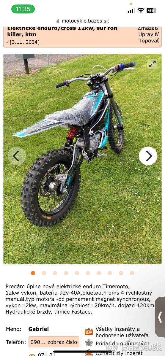 Stark varg, et moto , surron, elektrické enduro, crossrg